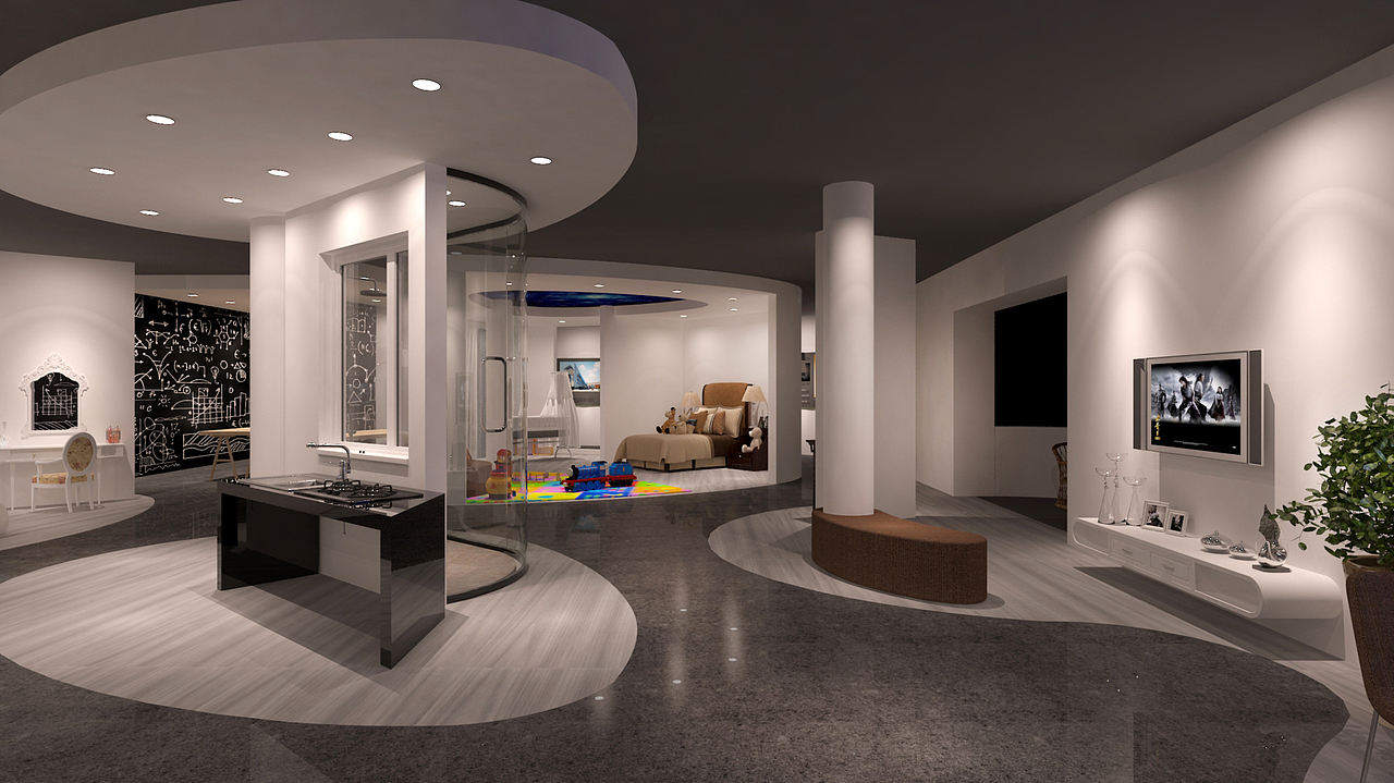 溫州凡菲墻貼展廳概念設(shè)計(jì)（圖ZMzIyNTY4OTY=） - 家裝設(shè)計(jì) - 站酷設(shè)計(jì)師胡子謝原創(chuàng)素材 - 站酷ZCOOL