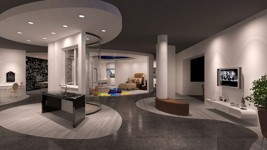 温州凡菲墙贴展厅概念设计|室内设计|空间|胡子谢 - 原创设计作品