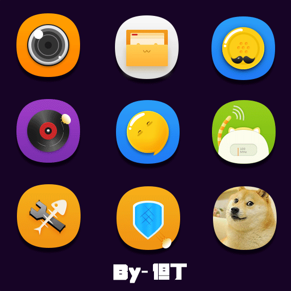 手机图标临摹，萌萌哒 猫咪风 附psd