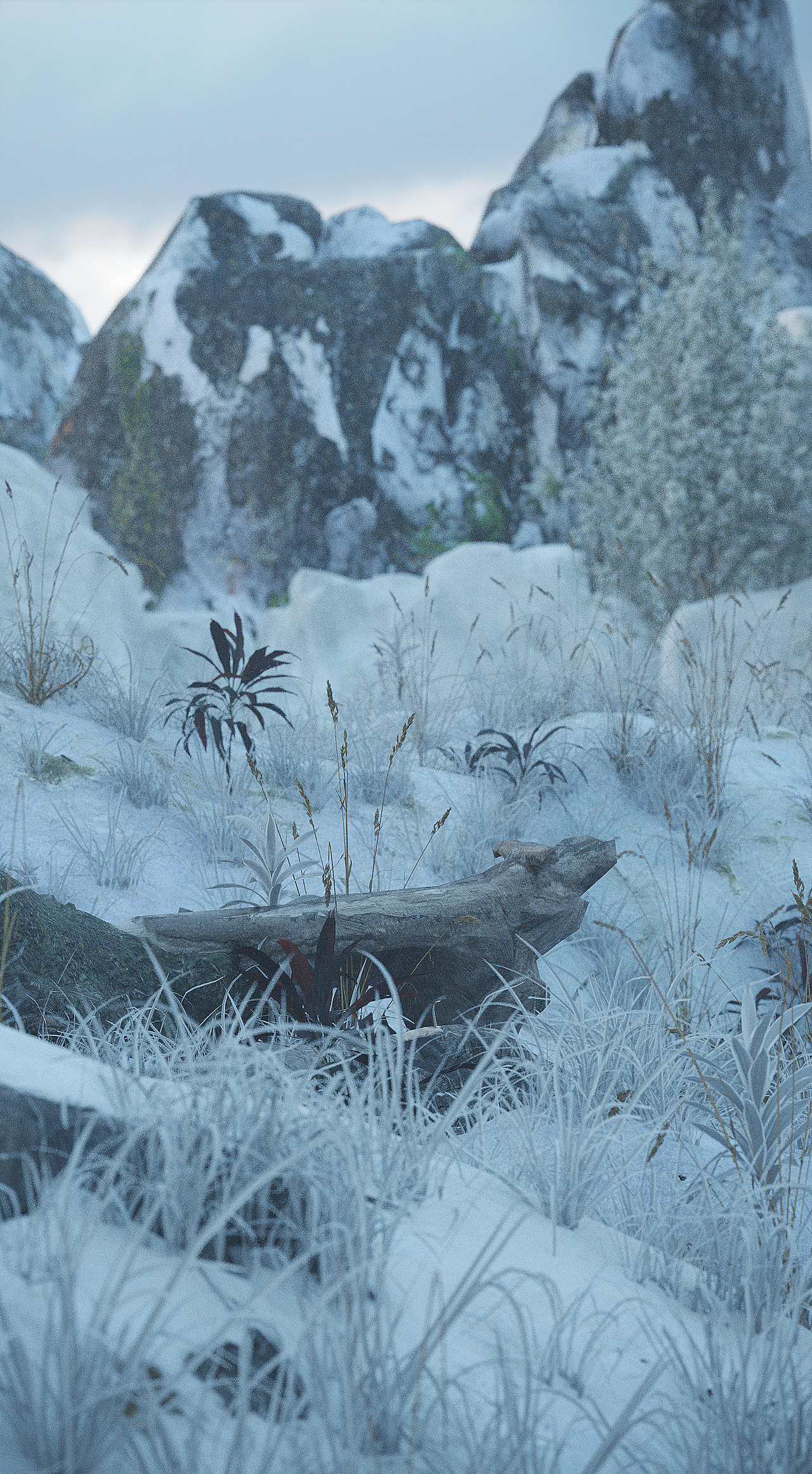 CG 《寒夜孤雪》（图ZMjg3MDgzNDY0） - 其他空间 - 站酷设计师IF艺术原创素材 - 站酷ZCOOL