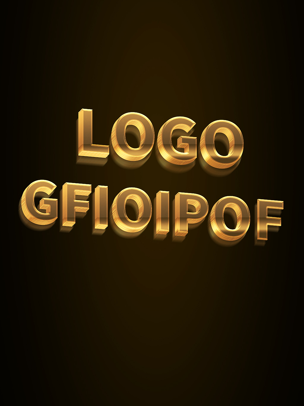 金色金属字体设计