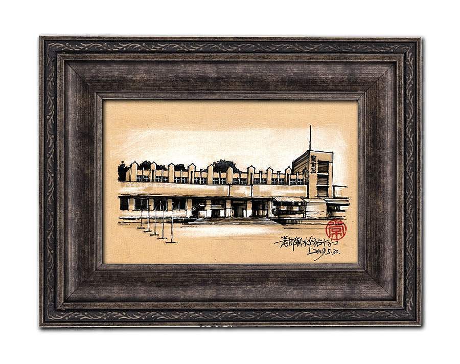 手绘邯郸老建筑