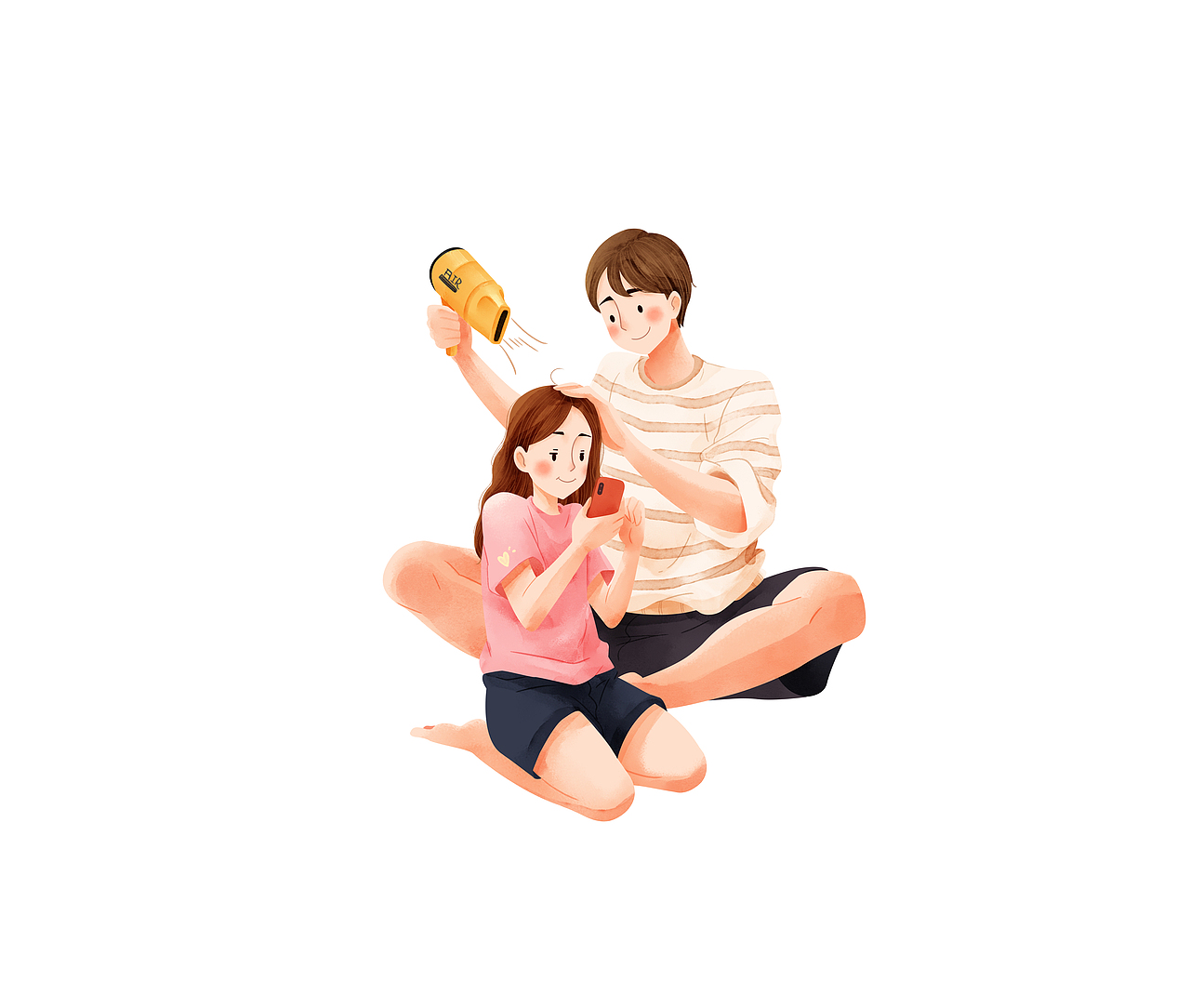 情侣日常之吹头发元素小总结