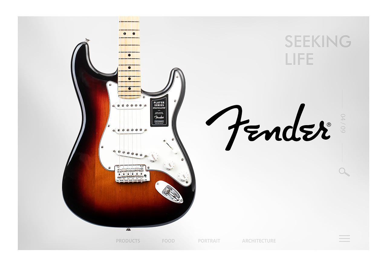Fender 芬达吉他 ✖ 乐器贝斯琴行创意摄影产品拍摄