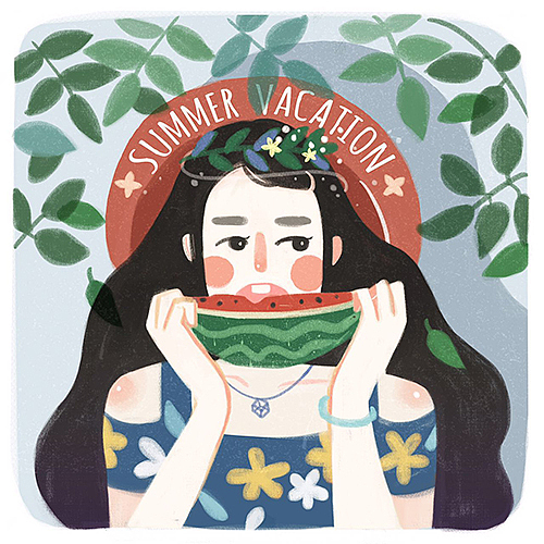 summer day【七月】（图ZNTUyNTIxODQ=） - 创作习作 - 站酷设计师littlehmxx原创素材 - 站酷ZCOOL