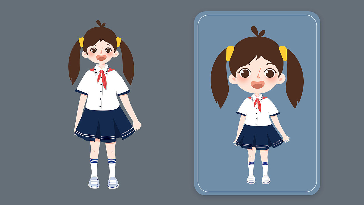 小姑娘（图ZMjI5OTY3MzM2） - 儿童插画 - 站酷设计师元气糖DAWN原创素材 - 站酷ZCOOL