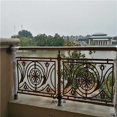 仿古铝艺阳台护栏定制铝合金护栏安装众钰围墙护栏报价