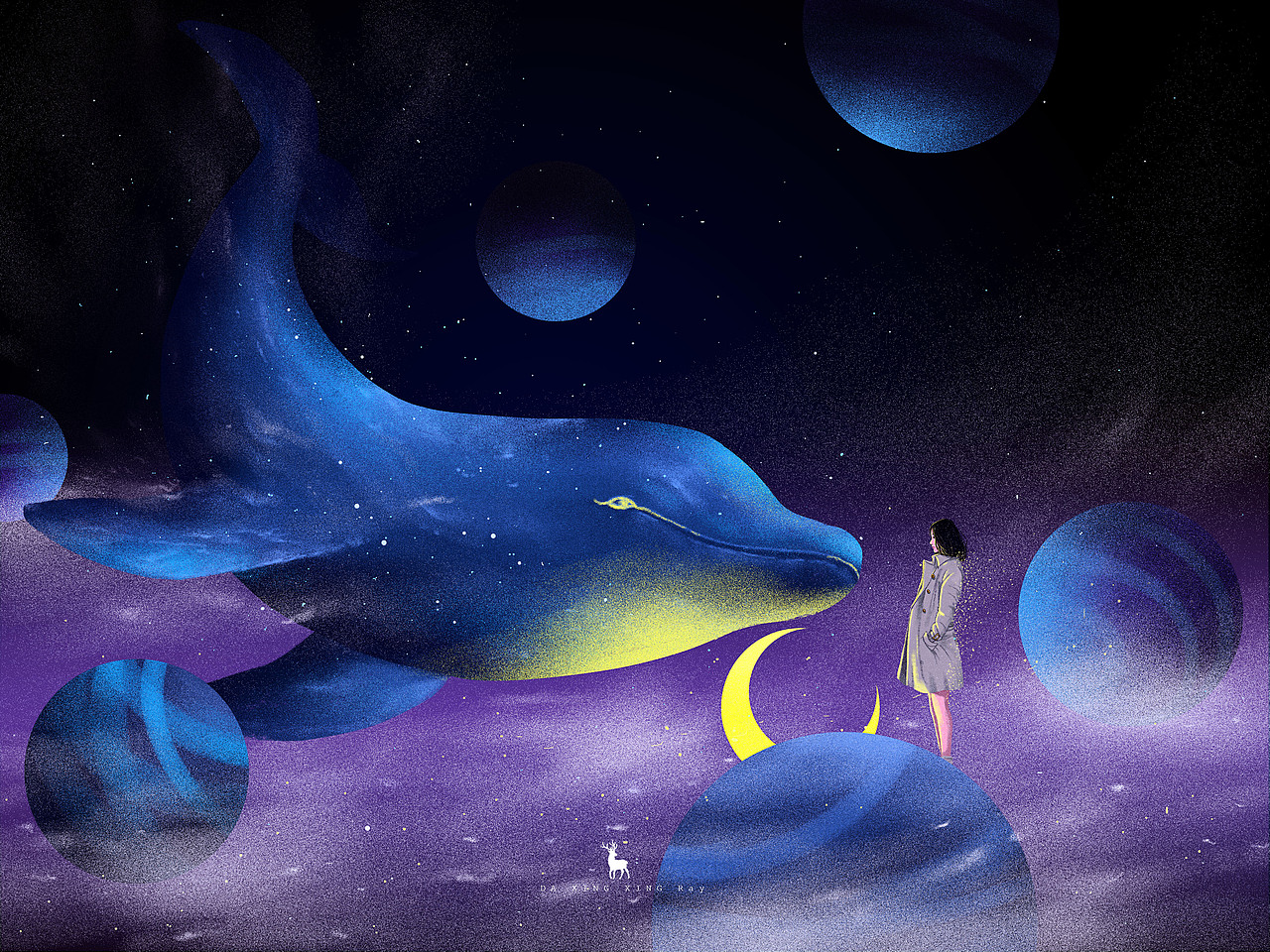 我们孤独并快乐着（图ZMTI1NDcwOTEy） - 艺术插画 - 站酷设计师大猩猩叔叔Ray原创素材 - 站酷ZCOOL