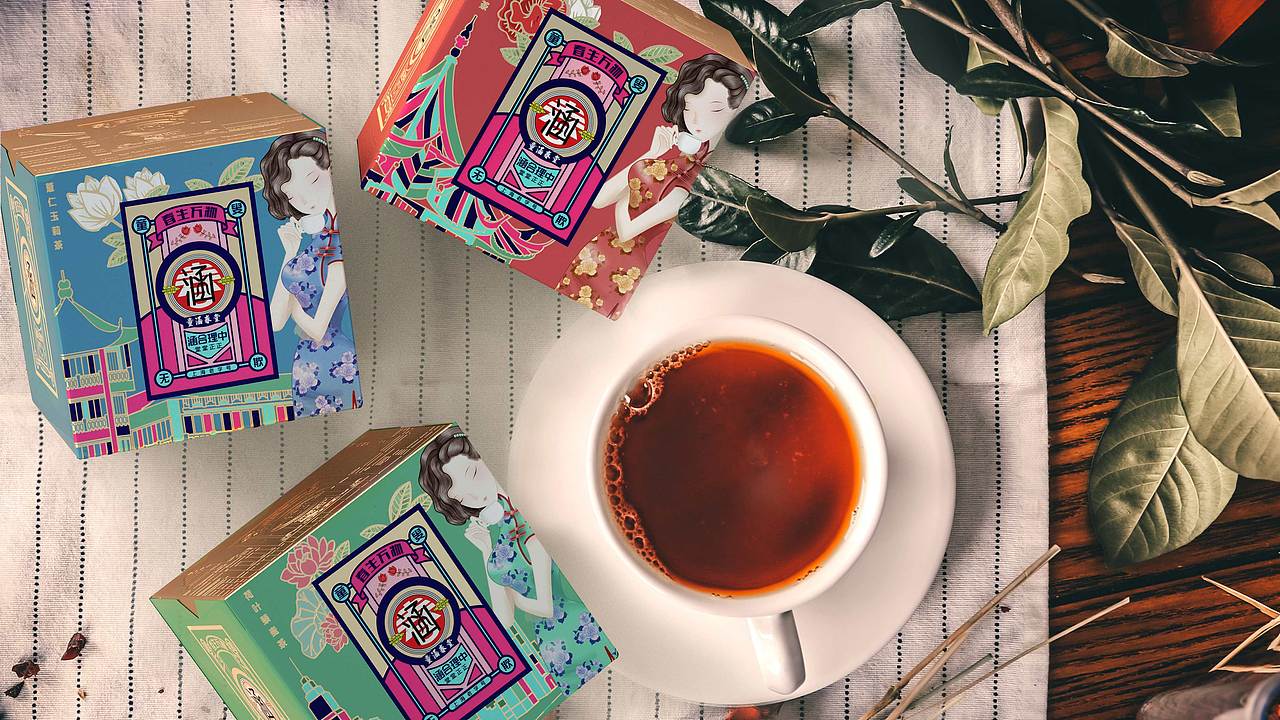 原创包装设计/上海童涵春堂/花茶包装设计