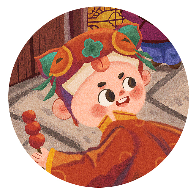 过新年～舞狮（图ZMTkwMDEwMzg0） - 儿童插画 - 站酷设计师小胖菜原创素材 - 站酷ZCOOL