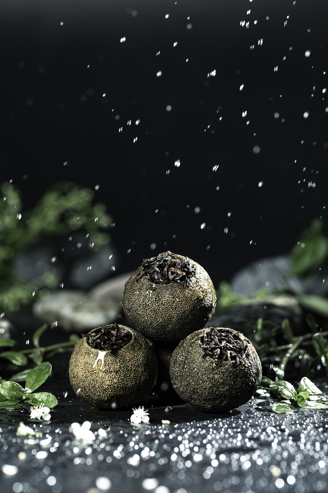 小青柑茶类拍摄暗调拍摄