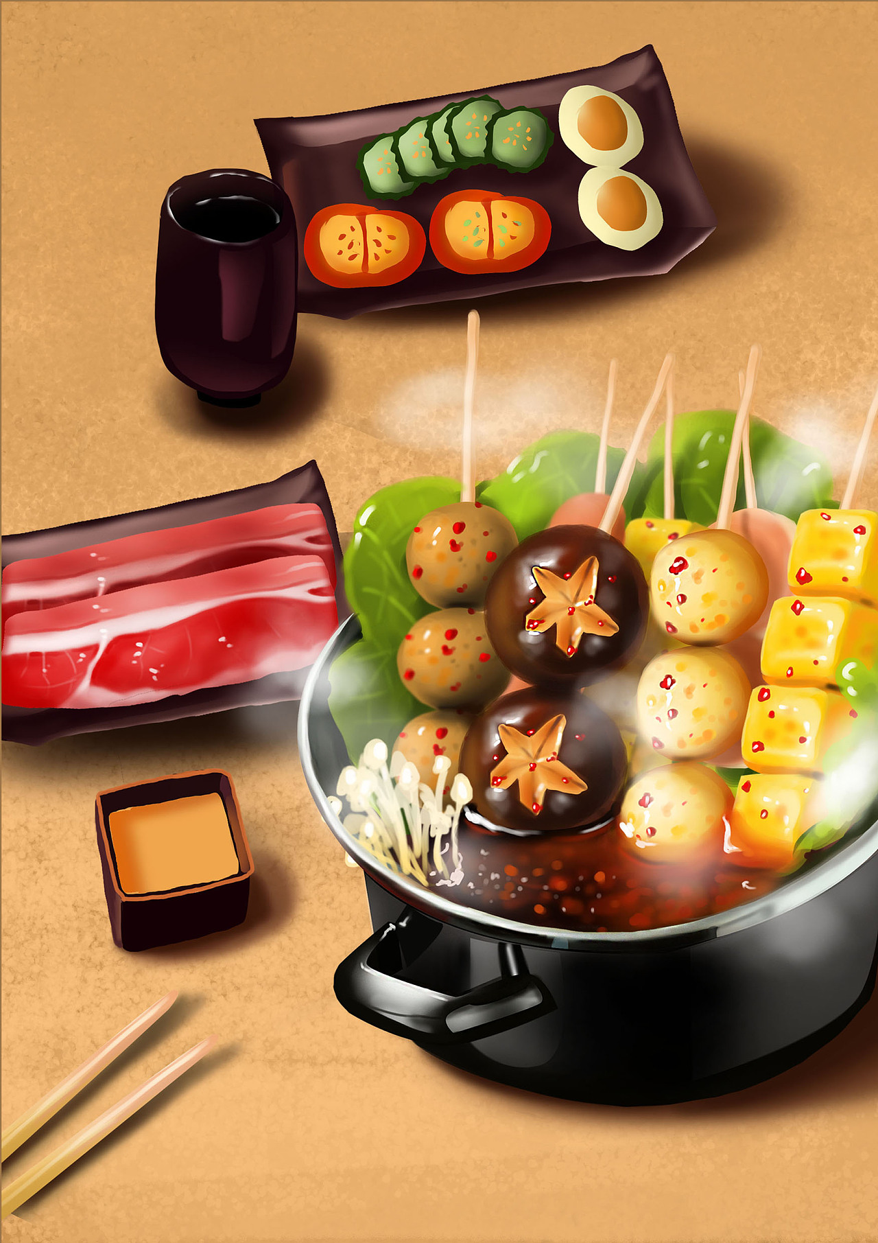 写实板绘美食|插画|商业插画|邓邓卖苏 - 原创作品 - 站酷 (zcool)