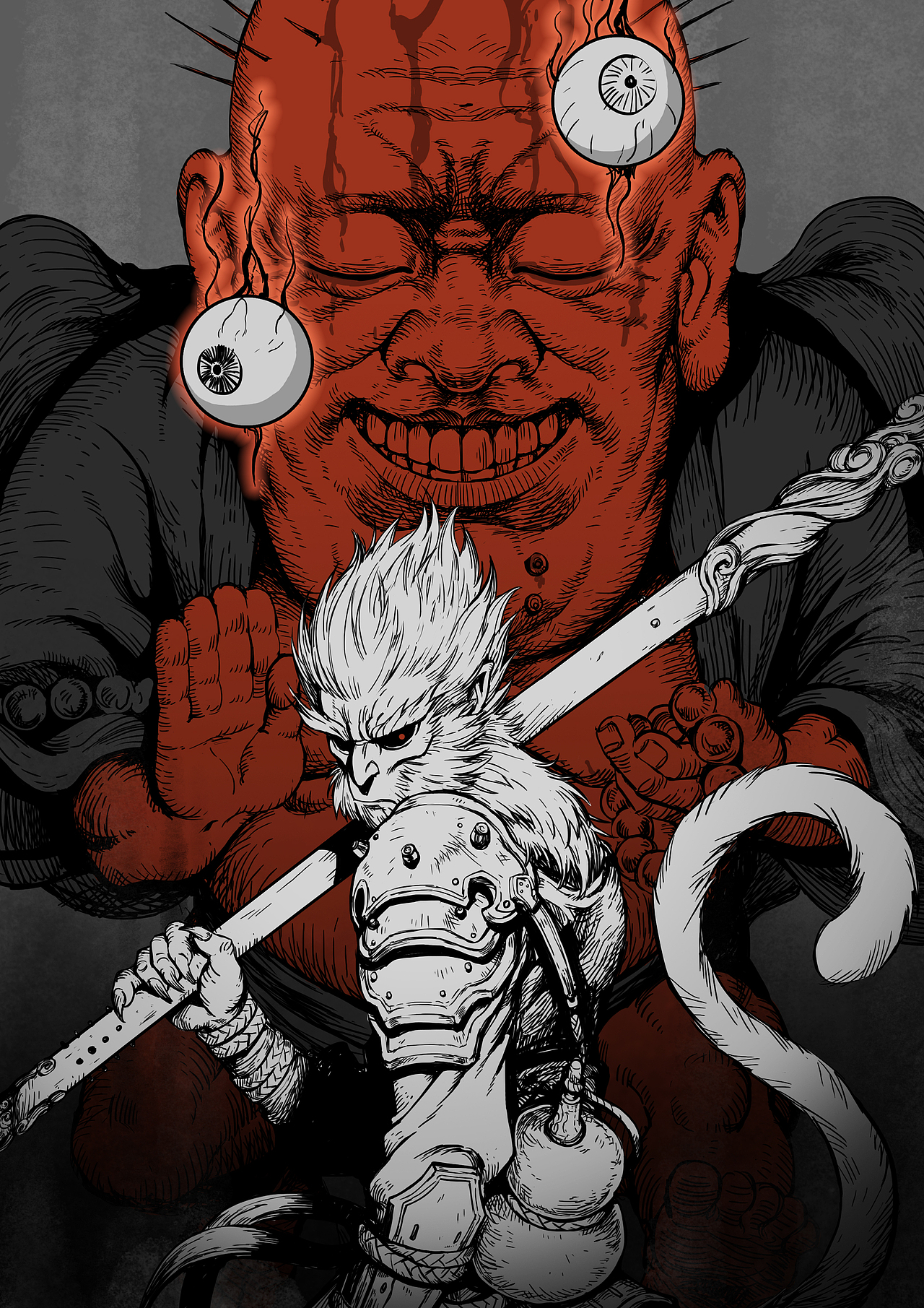 黑神话悟空创作（图ZMzgwMTk1MTIw） - 单幅漫画 - 站酷设计师anggong原创素材 - 站酷ZCOOL