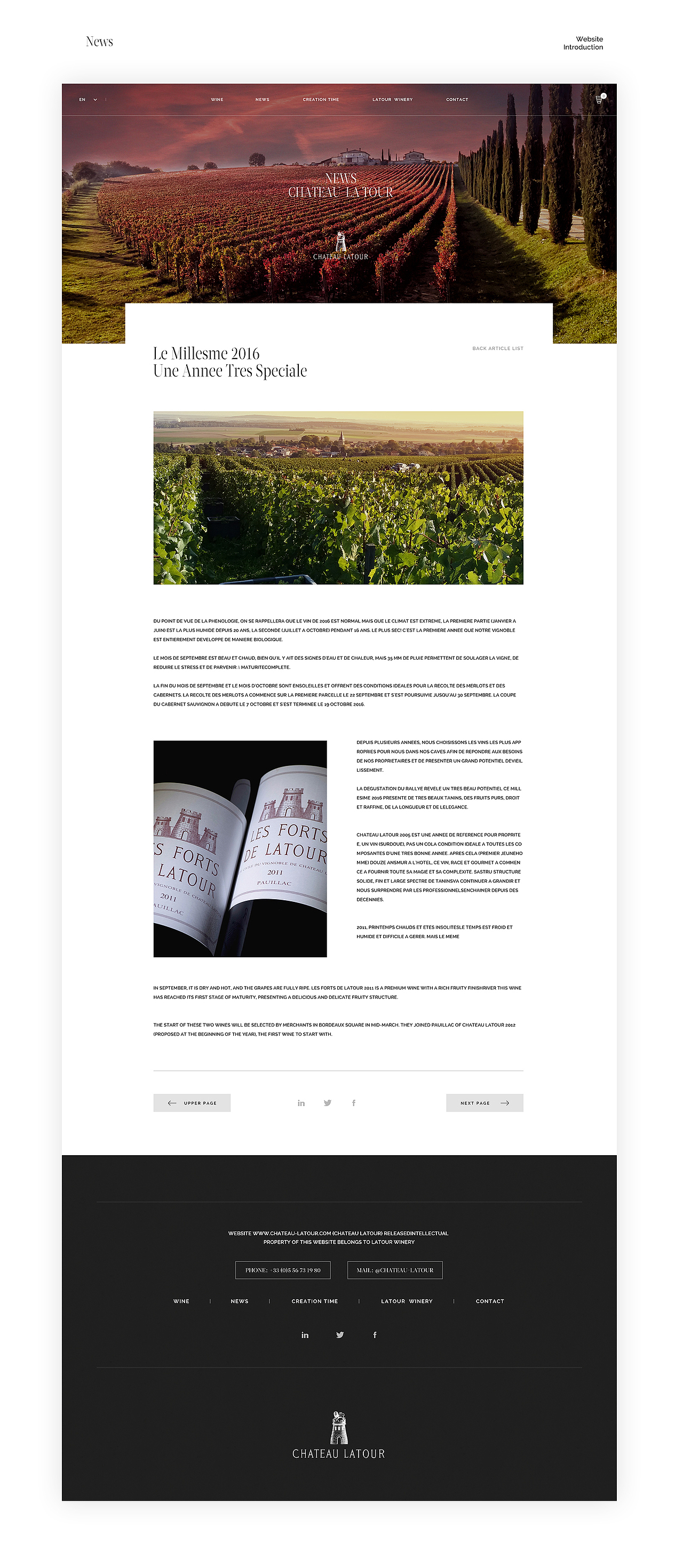 拉图红酒官网 Chateau Latour web design（图ZMTYyNDEyMjY4） - 企业官网 - 站酷设计师周仟原创素材 - 站酷ZCOOL