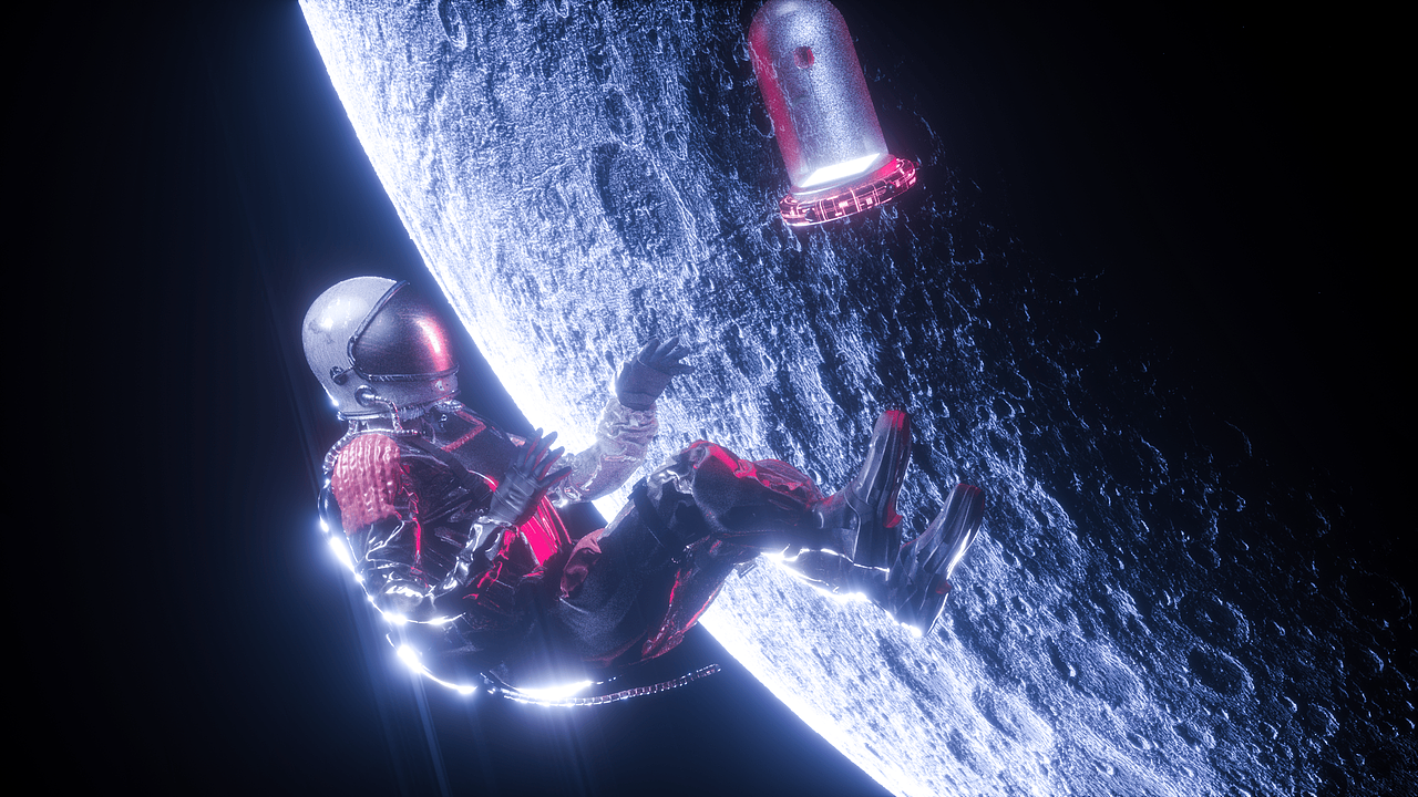 宇航员在....（C4D作品）（图ZMTYwNTEyMjcy） - 场景 - 站酷设计师Youyooo原创素材 - 站酷ZCOOL