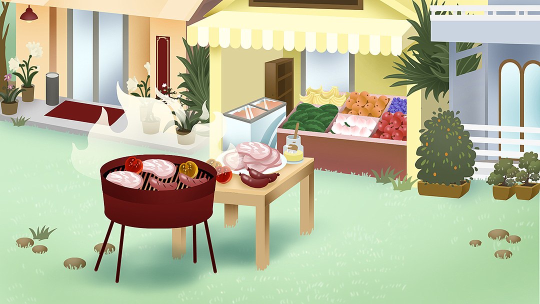 包子村里的小店小摊