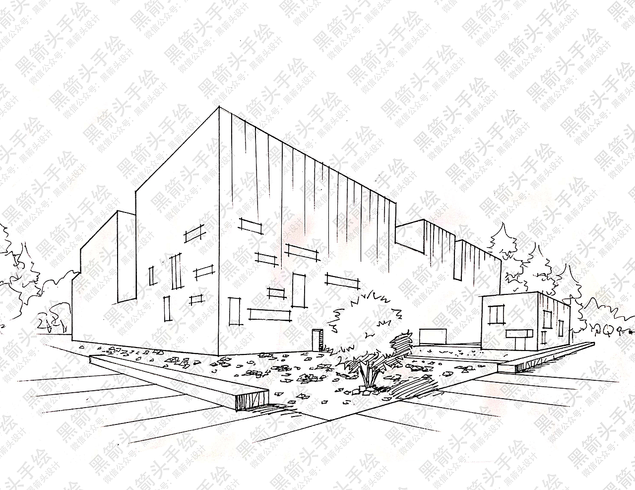 武汉黑箭头手绘、环艺考研、环艺手绘、武汉黑箭头设计