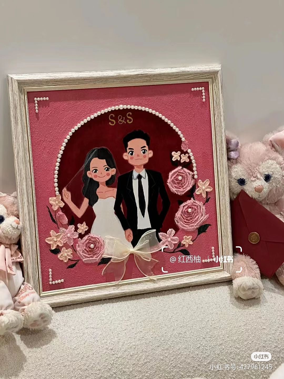 为朋友做的婚礼插画（图ZMzU3Mjg5OTgw） - 商业插画 - 站酷设计师红西柚Pomelo原创素材 - 站酷ZCOOL