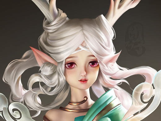 遇見神鹿-臨摹（個人主頁-ZNTE2MTgyMTI=） - 游戲原畫 - 站酷設計師托桃豹兔原創(chuàng)素材 - 站酷ZCOOL