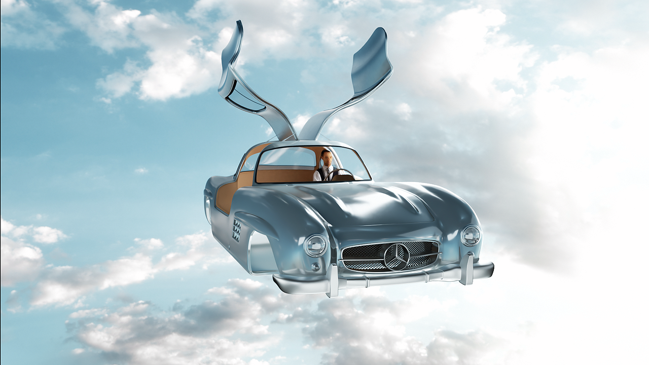 临摹 1954年梅赛德斯-奔驰300SL《Gullwing》