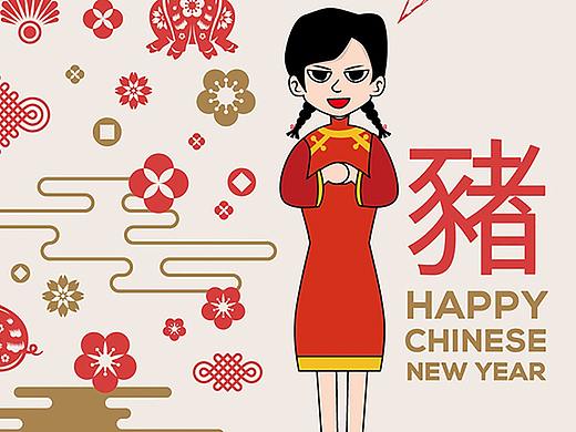 《客家妹32-猪猪猪，猪来了！！！（个人主页-ZMzMyMTc1NTI=） - 短篇/格漫 - 站酷设计师蛇一条Snake原创素材 - 站酷ZCOOL