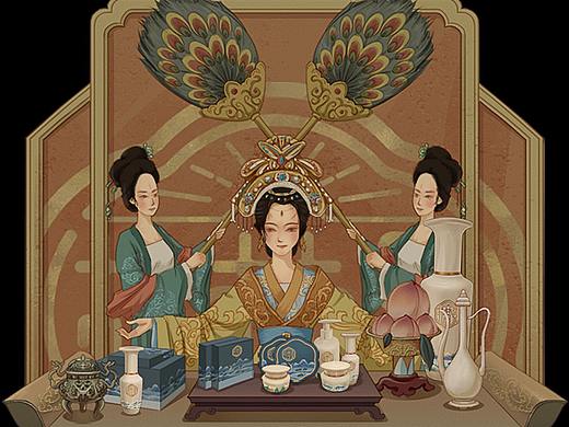 花梦影长卷插画