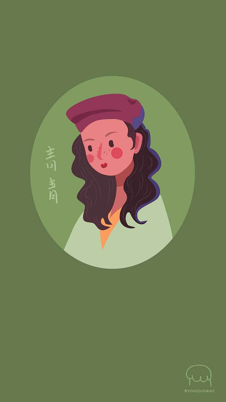 屏保人物形象-插画