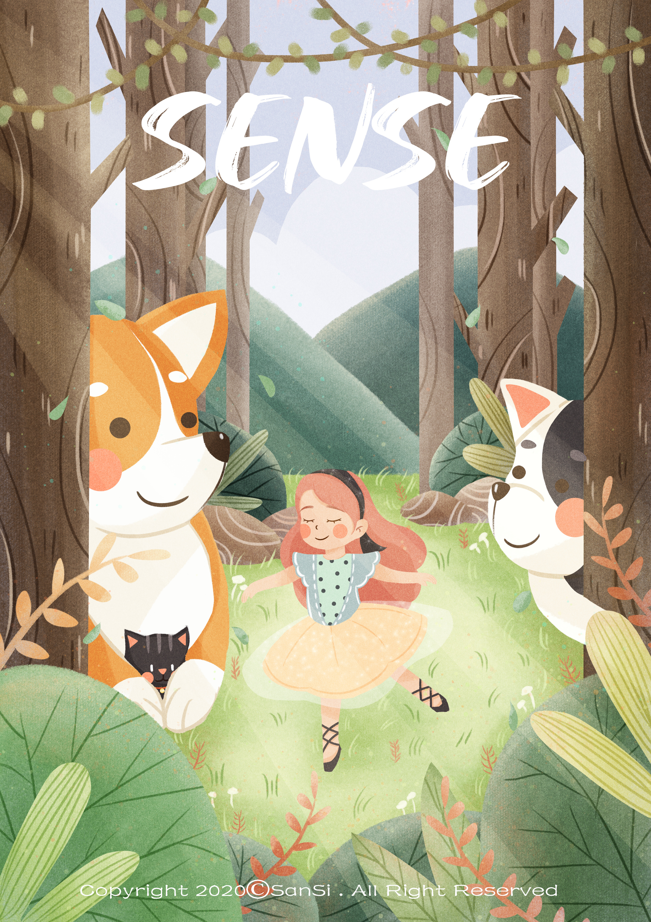 杂志风插画/复古风 扁平肌理风