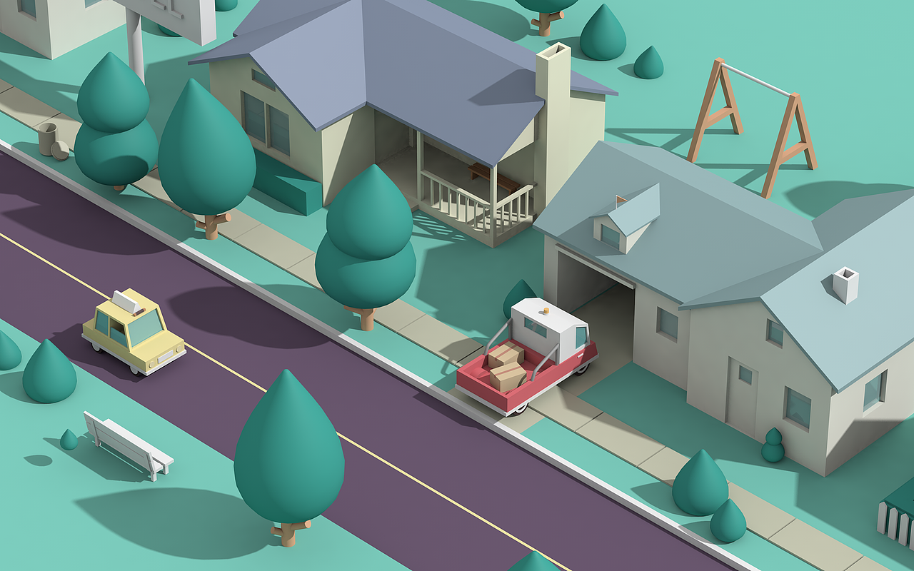 【C4D每日一学016】小镇街道