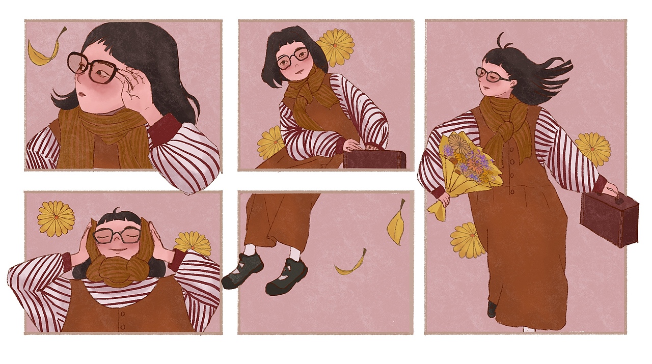 1、冬天了就喜欢暖色系的颜色