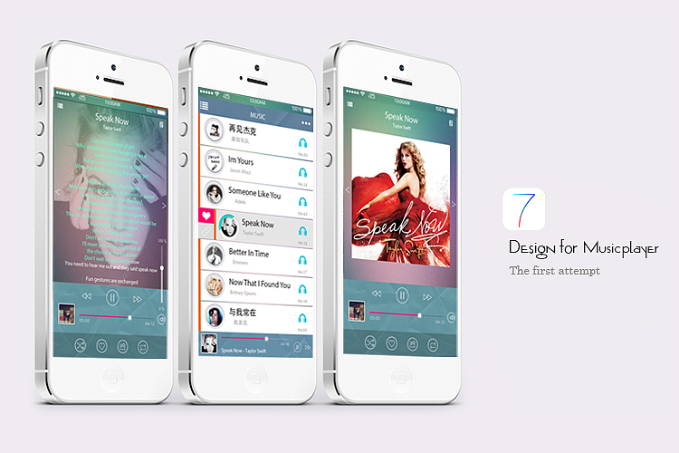 Music Player（图ZMTM0MjEwMDQ=） - APP界面 - 站酷设计师_尼丫闭嘴原创素材 - 站酷ZCOOL