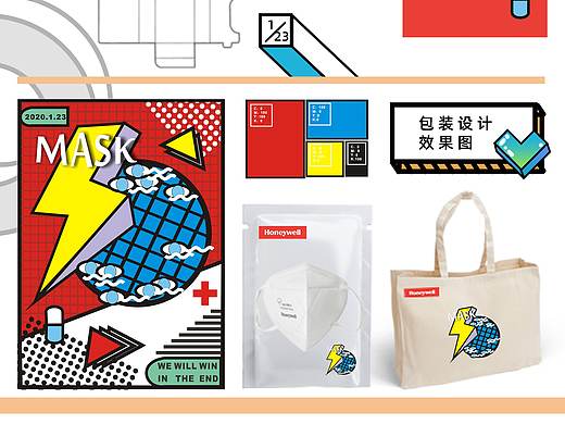 《Honeywell口罩包装设计》——易姣