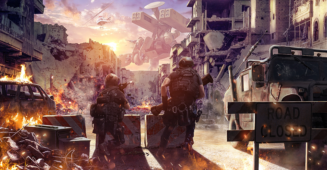 场景合成-ai战争|平面|海报|龙峰上的男孩 - 原创作品 - 站酷 (zcool)