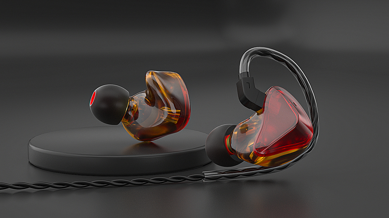 圈铁耳机 产品建模 OC灯光渲染