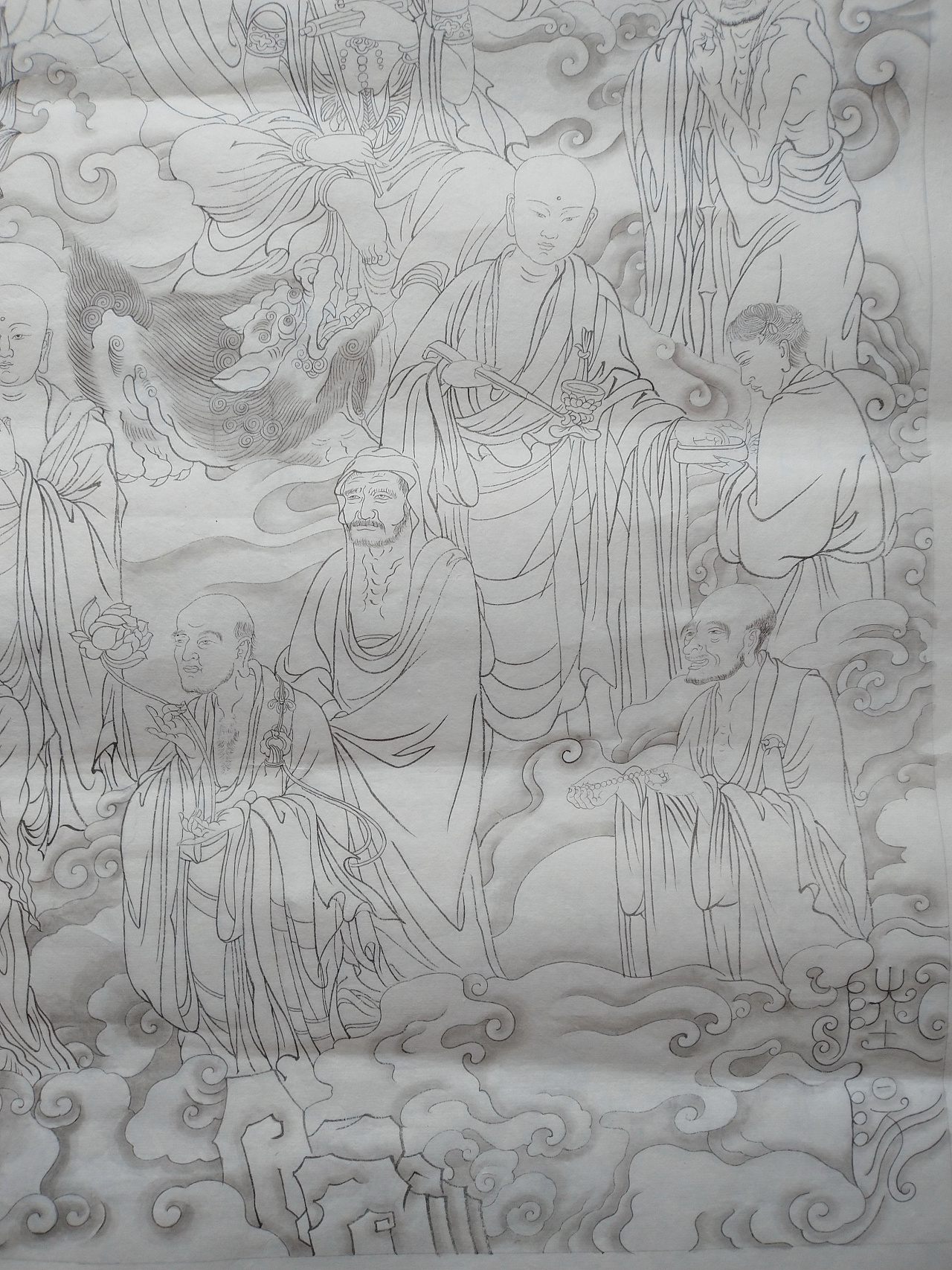 白描《万佛朝宗》