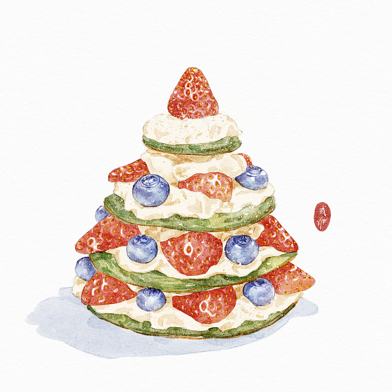 水彩美食（图ZMjkxMjE0ODg4） - 艺术插画 - 站酷设计师或洢原创素材 - 站酷ZCOOL