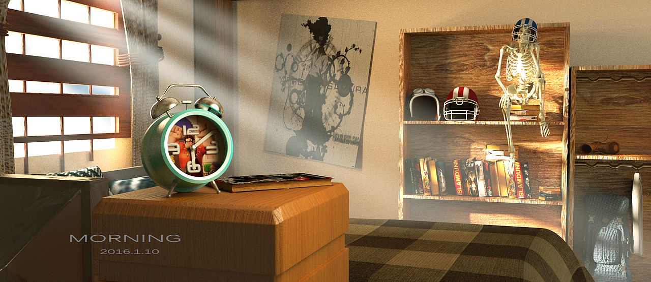 场景测试—卧室—街道（图ZMzQ4MjA0NzY=） - 场景 - 站酷设计师小小崔丿kin原创素材 - 站酷ZCOOL