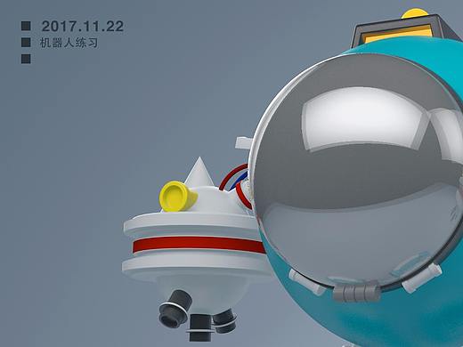 C4D練習(xí)-機(jī)器人（個(gè)人主頁(yè)-ZMjQ5Mzk4NTI=） - 其他平面 - 站酷設(shè)計(jì)師是微然鴨原創(chuàng)素材 - 站酷ZCOOL