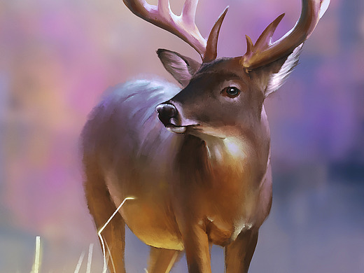 鹿插画-创作习作42013年前q版手游技能图标设计a插画-游戏原画2036093