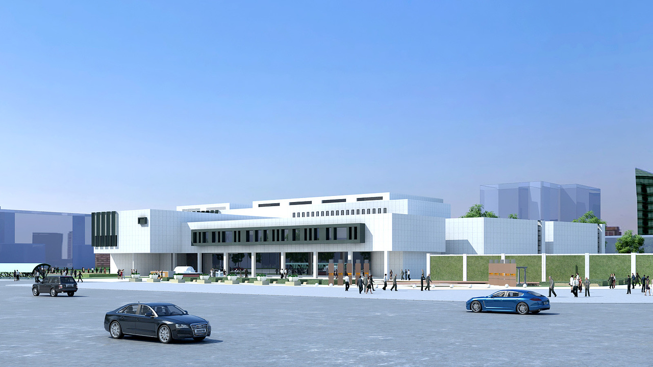 博物馆外景渲染