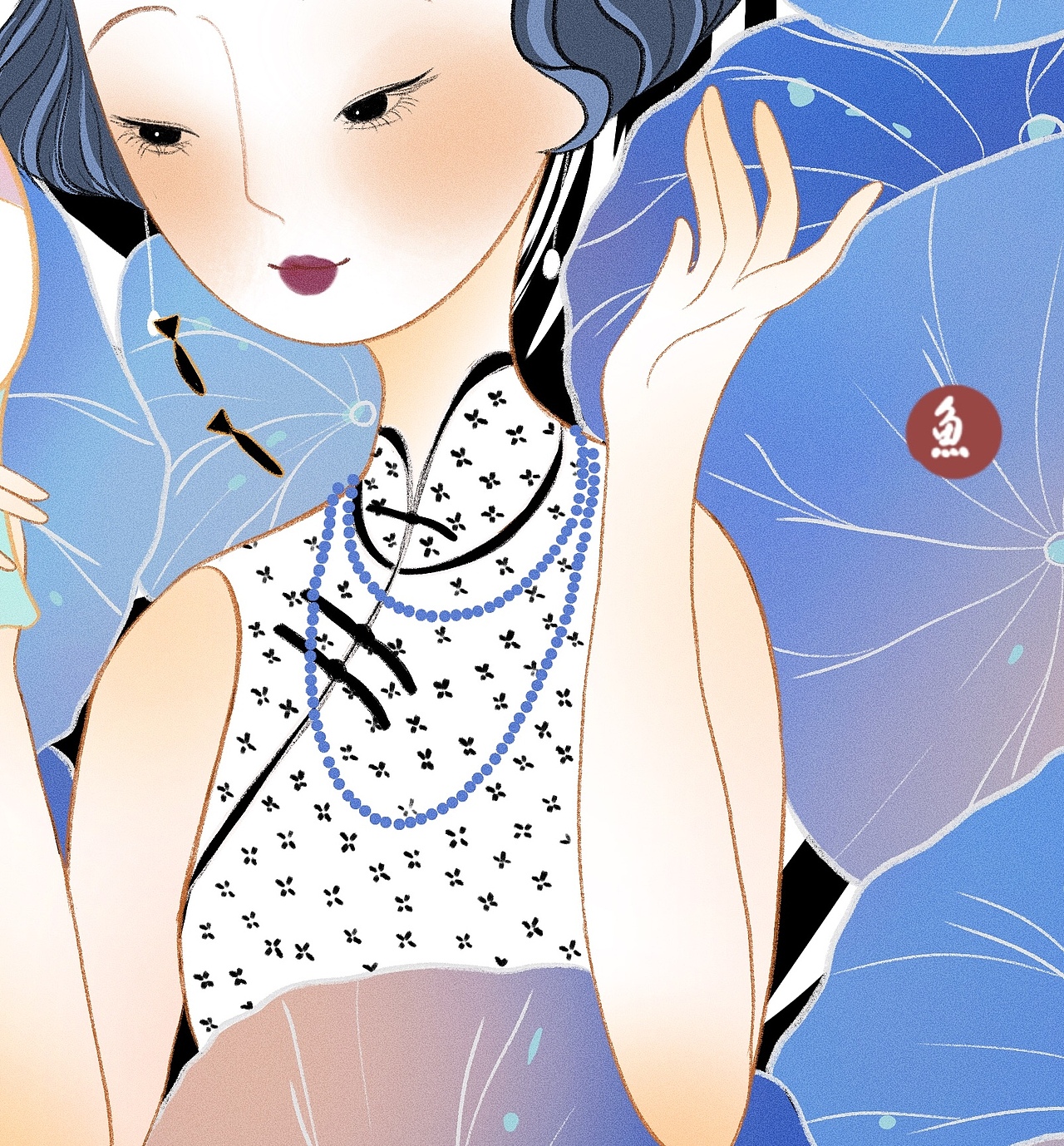 摸魚（圖ZMzA3MDg0NDQ4） - 商業(yè)插畫 - 站酷設(shè)計師半斤魚噢原創(chuàng)素材 - 站酷ZCOOL