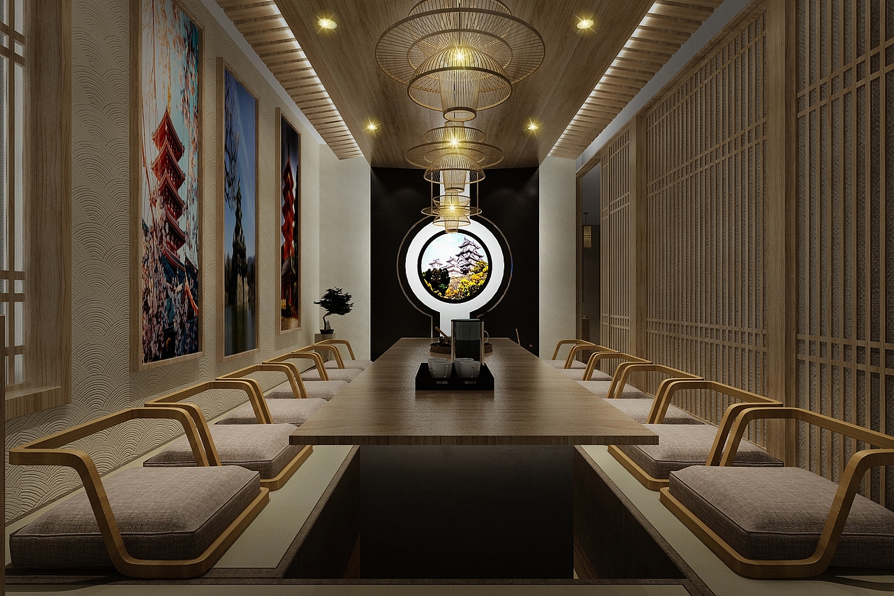 日料店效果图（图ZMjE4OTU4NjI0） - 建筑/空间 - 站酷设计师丶Maskdear原创素材 - 站酷ZCOOL