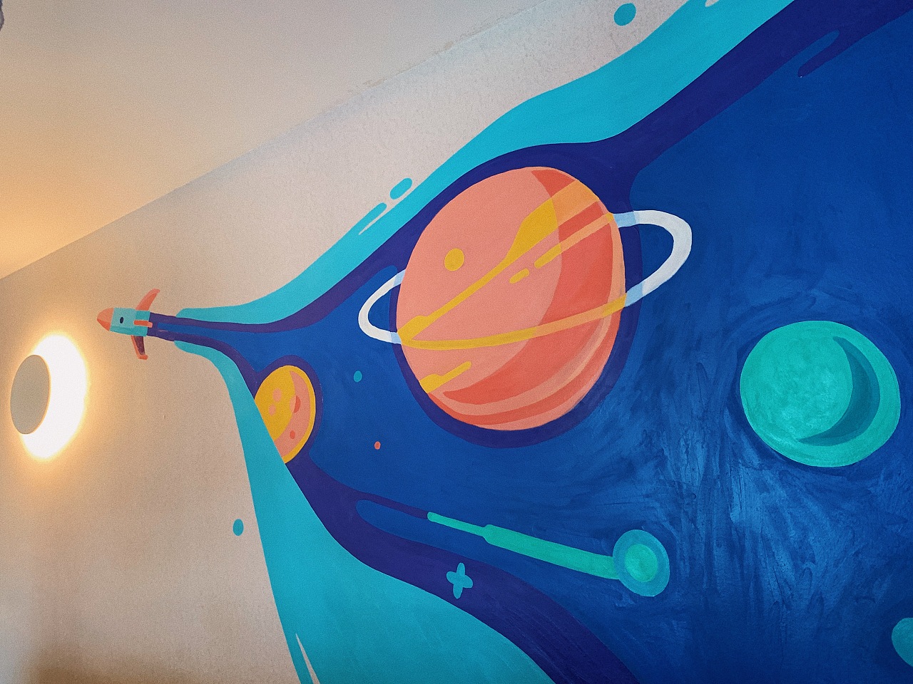 常州西太湖澜悦湖景酒店亲子房墙绘