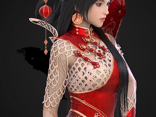 【CG级别】用3D做一个古风旗袍小姐姐