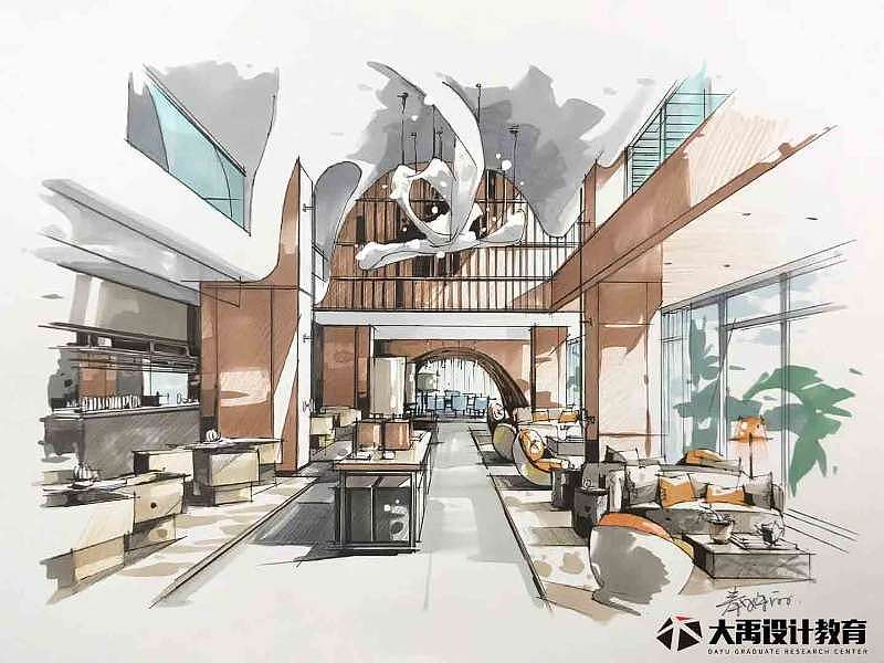 大禹手绘室内手绘作品（图ZMjc2Mjc0NDg0） - 建筑设计 - 站酷设计师大禹手绘00学长原创素材 - 站酷ZCOOL