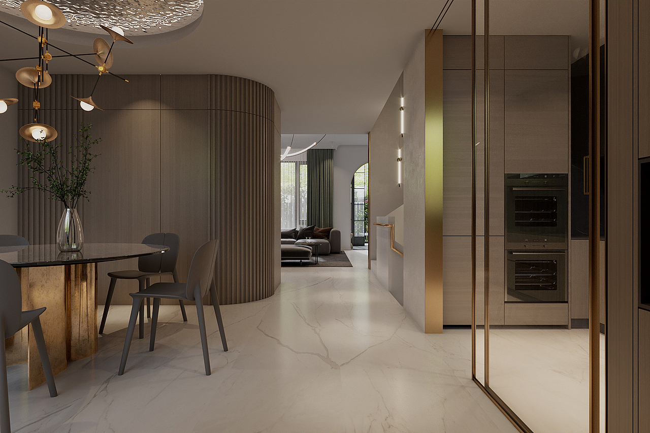 联排别墅|坐标启东|350平|轻奢（图ZMjkzOTIxNzU2） - 家装设计 - 站酷设计师壹山半空间设计原创素材 - 站酷ZCOOL