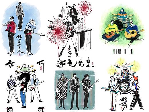 乐队的夏天 乐队合集插画