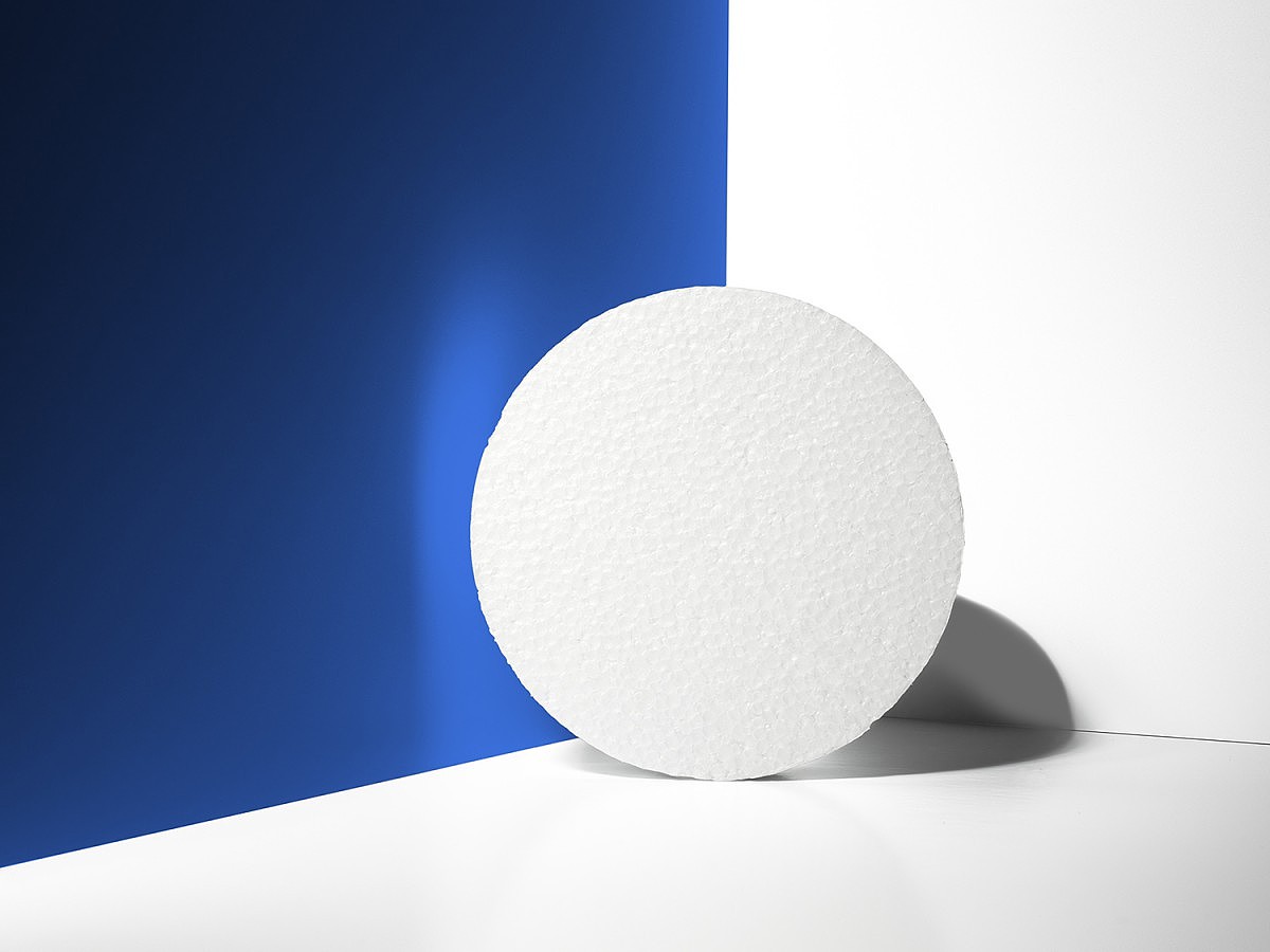 蓝色几何形状背景图