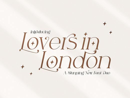 Lovers in London Serif Font Duo衬线字体设计