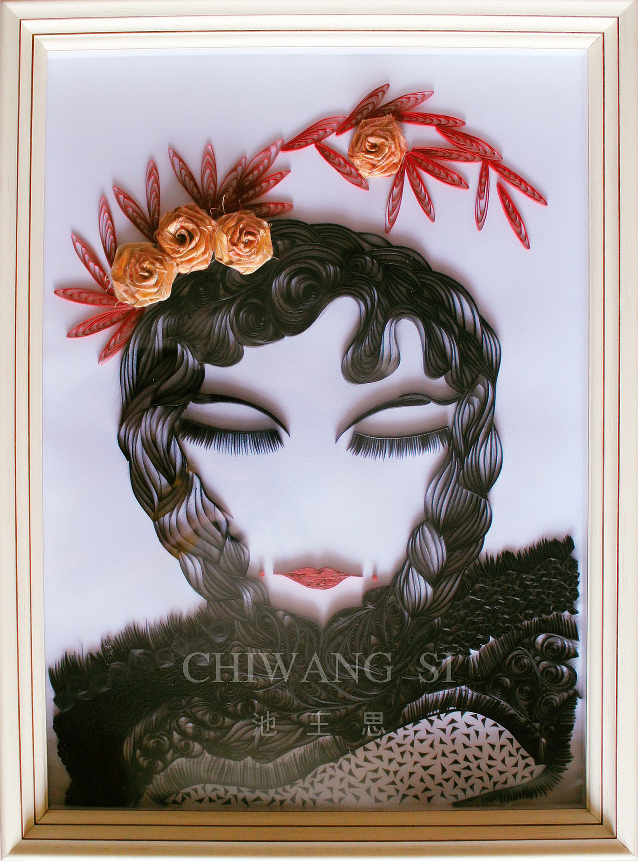 衍纸作品—《思美人》